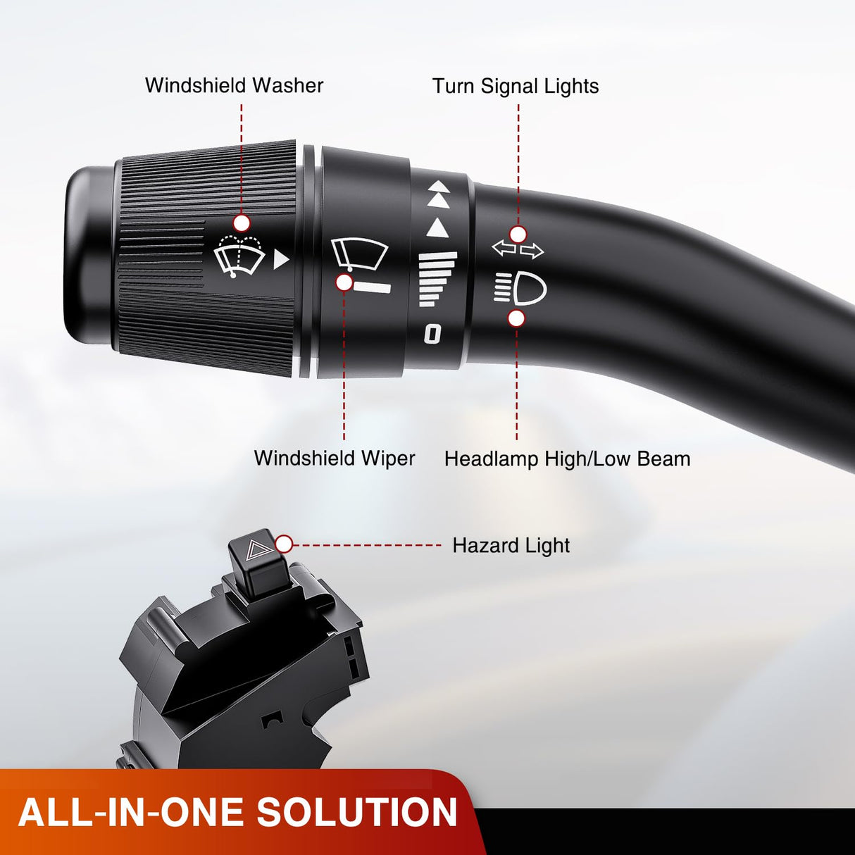 Turn Signal Switch Compatible with 1997 1998 Ford F150 F250 1997 F350 1999-2004 F250 F350 Super Duty 1997-1998 E150 E250 E350 Econoline Multifunction Combination Lever Switches