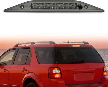 Third Brake Light Tail High Mount 3rd Stop Lights Smoked Lens Compatible with Ford Freestyle 2005 2006 2007 and Ford Taurus X 2008 2009 Van SUV Rear Center Cab Lamp