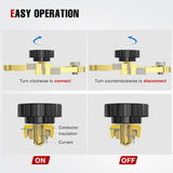 Side Post Battery Switch Heavy Duty 12DVC 125A Negative Kill Power Master Cut Off Isolator with Knob Quick Disconnect for Car Auto Truck Boat RV ATV