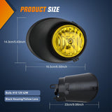 Fog Light Assembly Compatible with 2007-2013 Toyota Tundra | 2008 2009 2010 2011 Toyota Sequoia w/Metal Bumper Model Yellow Lens Driver and Passenger Side