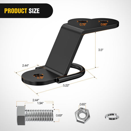 ATV/UTV Three-Way Hitch 3500lbs Three-Way Lawn Mover Adapter 3 Inch Drop/Rise, Heavy Duty Universal ATV Hitch Attachments, Trailer Hitch Adapter