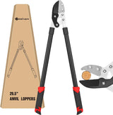 29.5 Inch Loppers Heavy Duty Tree Trimmer Sharp Anvil Blade Bypass Loppers up to 1.6 Inch Dia Cut Capacity Compound Action System Limb Branch Cutter Ideal for Tree Trimming Garden Maintenance