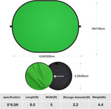 Nilight 5ft x 6.5ft Chromakey Backdrop, 2-in-1 Background Screen Green and Blue Screen, Foldable Backdrop for Photography, Gaming and Live Streaming