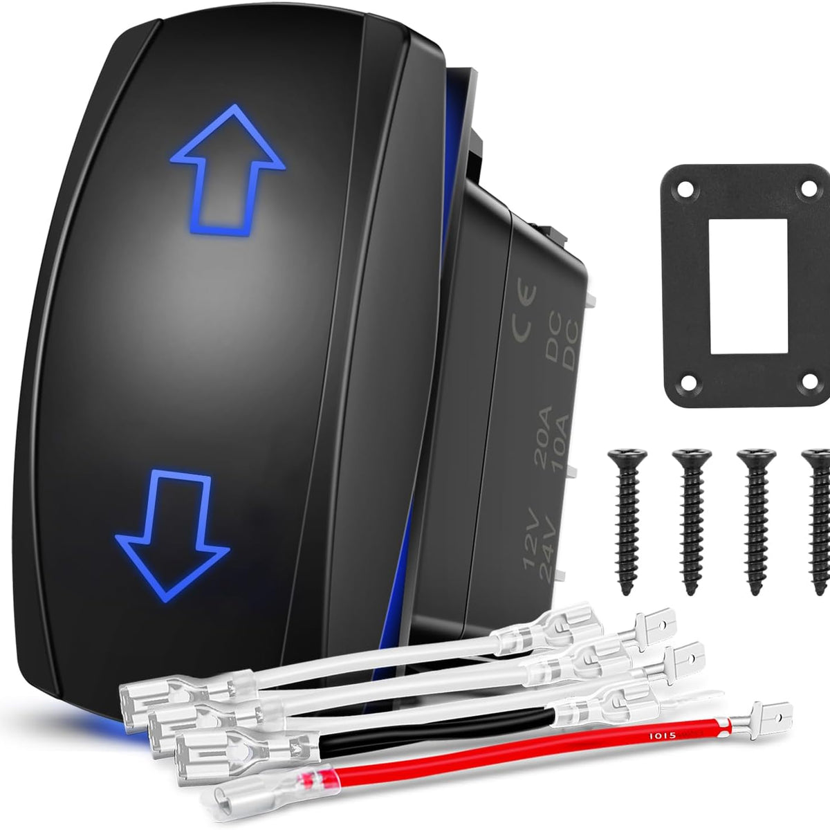 Directional Rocker Switch Arrows Motor Polarity Reverse Momentary Rocker Switch DPDT 20A 12V 24V ...