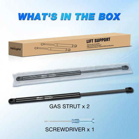 Rear Window Glass Struts 4365 for Jeep Liberty 2002-2007, Rear Shocks Gas Struts 18 Inch, 2PCS Set Rod