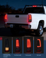 Taillight Assembly Compatible with 2003 2004 2005 2006 Chevy Silverado 1500 1500HD 2500 2500HD 3500 2007 Chevrolet Classic Incandescent Type Upgrade LED Tail Lights Rear Brake Lamps