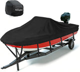 800D Heavy Duty Boat Cover 23ft-24ft | Fits boats with beam width up to 102in (Narrow Jon Boats & Fishing Boats), Marine Grade All-Weather proof Trailerable Cover
