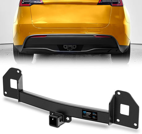 Class 3 Trailer Hitch 2 Inch Receiver Compatible with Tesla Model Y 2020-2026, Multi-Fit Hitch to Receive Ball Mount Cargo Carrier Bike Rack Tow Hook, Black Powder Coated