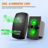 NAV/ANC Rocker Switch 7Pin Navigation Anchor Lights Toggle On Off DPDT Laser Etched 12V 24V Jumper Wires for ARB Carling NARVA Style Marine Boat Ship Vessel