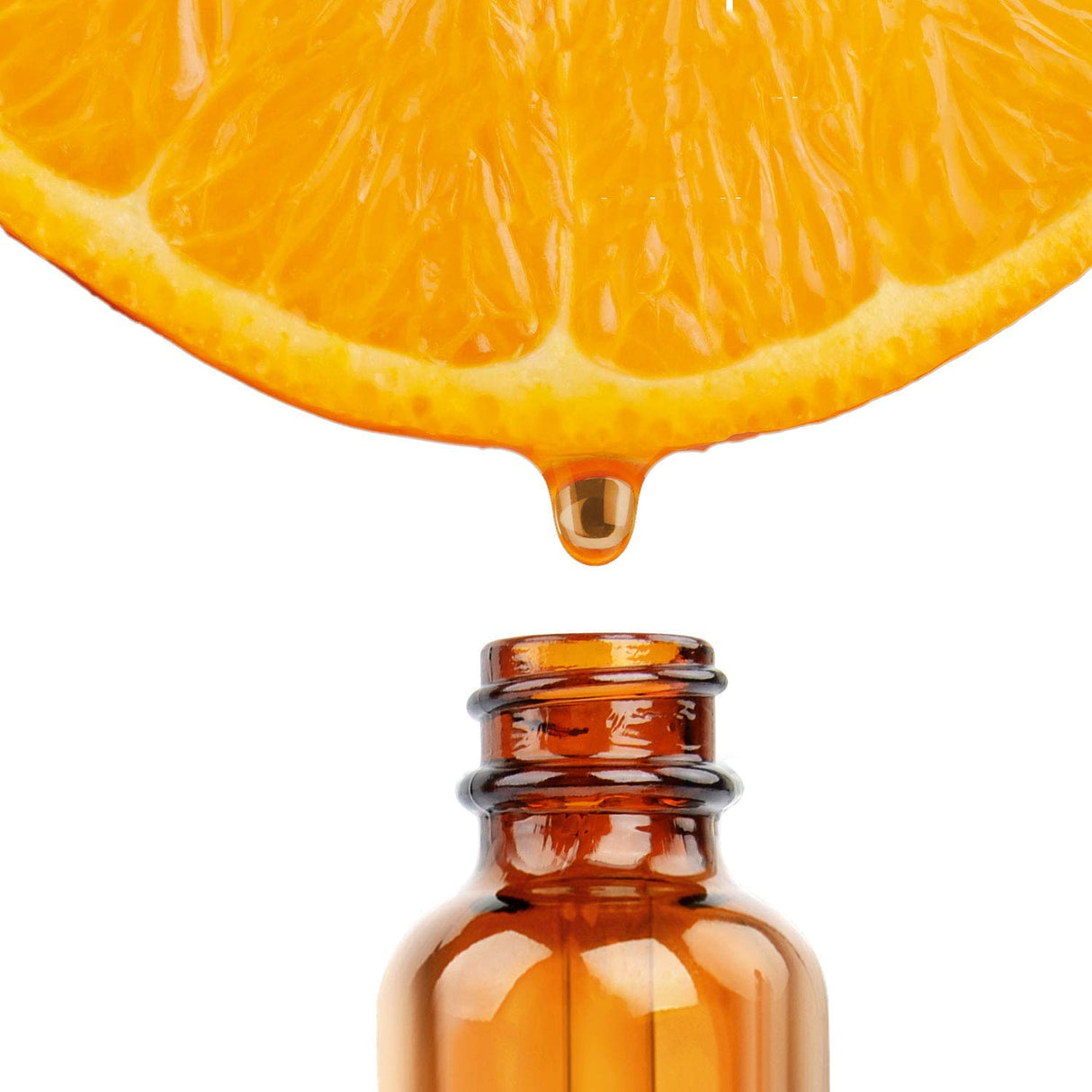 1oz Amber Glass Bottles for Essential Oils with Glass Eye Dropper - Pack of 6