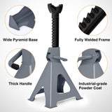 Jack Stands, 6 Ton (12,000 lbs) Capacity Heavy Duty Steel Car Lifting Stand, Adjustable Height 15.35 Inch to 23.22 Inch, 1 Pair