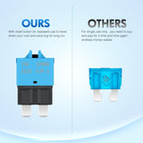 6PCS Circuit Breaker Manual Resettable Fuse Assortment Kit 12V-32V Low Profile ATO ATC Standard Regular 5A 10A 15A 20A 25A 30A Blade Fuses for Automotive Cars Trucks SUV Boat