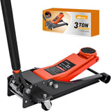 3 Ton Floor Jack, Low Profile Car Hydraulic Jack with Dual Pistons Quick Lift, 2.95 Inch-19.88 Inch Lifting Range