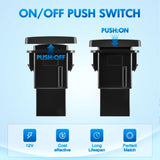 AUX Battery Push Button Switch 12V ON Off Switches with Connector Wire Kit 1.28 Inch x 0.87 Inch Replacement for Toyota Sequoia Highlander Tacoma Tundra 4Runner RAVR Yaris