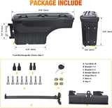Truck Bed Tool Box Left Driver Side Truck Toolbox Fit for Chevrolet Silverado GMC Sierra 1500 2500 3500 2007-2018 Swing Case Truck Bed Storage Box w Lockable Lid Waterproof Wheel Well Toolbox
