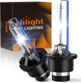 D2S Xenon HID Headlight Bulbs, 8000K Cool White D2S Bulb 35W High Low Beam Xenon Headlights Replacement, 2-Pack(NOT fit Halogen Headlight Assembly)