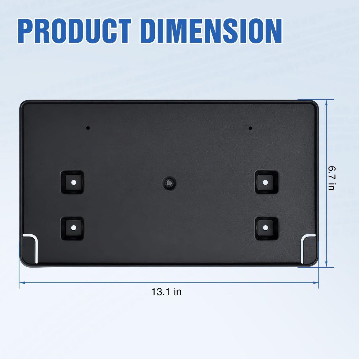 Front License Plate Bracket for JL 2018-2026# 68295610AA CH1068150 | for 2018-2021 2022 2023 2024 2025 2026 Jeep Wrangler JL JLU & Gladiator JT Black only for Steel Bumper
