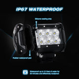 12 Inch Roof Top Strobe Lights 48LED Amber Hazard Light Emergency Safety Warning LED Flashing Light Bar Magnetic Mount for 12V 24V Cars Trucks Tractors Snow Plows Construction vehicles (White)