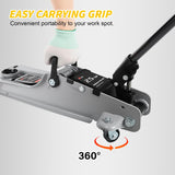 2.5 Ton Floor Jack, Low Profile Hydraulic Trolley Car Jack with 360° Swivel Lifting Arm, Heavy Duty Steel Service Jack, Lifting Range 3.35 Inch to 15.15 Inch