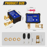 240A Remote Battery Disconnect Switch 12V 24V Car Smart Anti-Theft Kill Switches Upgrade Prevent Power Drain Wireless Remote Control Relay Fobs Voltmeter Display for Auto Cars Truck RV Boat
