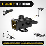 2 Inch Rear Trailer Hitch Receiver Class 3 Tow Towing Hitch & Cover Kit for Dodge Ram 1500 2019 2020 2021 2022 2023 2024 2025 with Hitch Cover