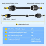 CV Axle Shaft Assembly Compatible with 2006 2007 2008 2009 2010 2011 2012 2013 Kia Carens III MPV 2.0 Half-Shaft Assemblies Replacement Front Wheel Driver and Passenger Side | Compatible with 2006-2013 Kia Carens III MPV 2.0 Half-Shaft Assemblies