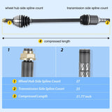 CV Axle Shaft Assembly Compatible with 2010 2011 2012 2013 2014 Subaru Outback Legacy H4 2.5L/H6 3.6L Half-Shaft Assemblies Replacement Front Wheel Driver and Passenger Side