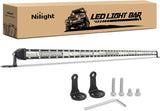 Slim LED Light Bar 50 Inch 130LED Single Row Spot Flood Combo Fog Lights Driving Work Roof Bumper Lamp Offroad Lighting for 4x4 Trucks SUV ATV UTV