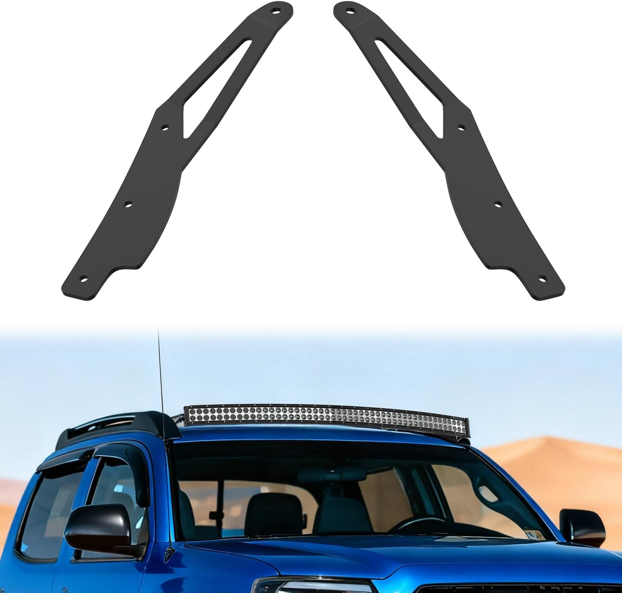 42 Inch Curved Light Bar Bracket for Toyota Tacoma Roof Rack 2005-2015 | for Toyota Tacoma with Factory Roof Rack 2005 2006 2007 2008 2009 2010 2011 2012 2013 2014 2015