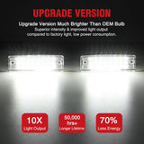 License Plate Lights Compatible with 1996 1997 1998 1999 2000 2001 2002 2003 2004 2005 2006 2007 2008 2009 2010 2011 2012 2013 2014-2022 Toyota 4Runner 6500K White Clear Lens 2PCS Pack