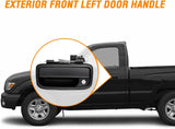 Exterior Front Driver Car Door Handle with Key Hole Compatible with 1995 96 97 98 99 00 01 02 03 2004 Toyota Tacoma Outside Door Handles Black Replaces OEM #91319, 79344, 69220-35020,TO1310117