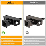 2 Inch Rear Trailer Hitch Receiver Kit for 2010 2011 2012 2013 2014 2015 2016 2017 2018 2019 2020 2021 2022 2023 2024 Lexus GX460 with Rubber Stopper and Adjustment Plate