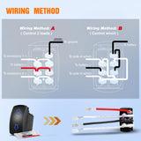 Arrows Motor Polarity Reverse Momentary Rocker Switch DPDT 20A 12V 24V 7PIN (ON) Off (ON) Toggle Wire Up Down Carling for Car Boat Truck Linear Actuator Trailer