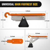 Car Door Step Universal Aluminum Latch Step for Car Roof Access Portable Folding Car Door Latch Hook Step Multi-Adjustable Both Feet Stand Pedal Max Load 500 Lbs for Truck Suv Vehicles, Orange