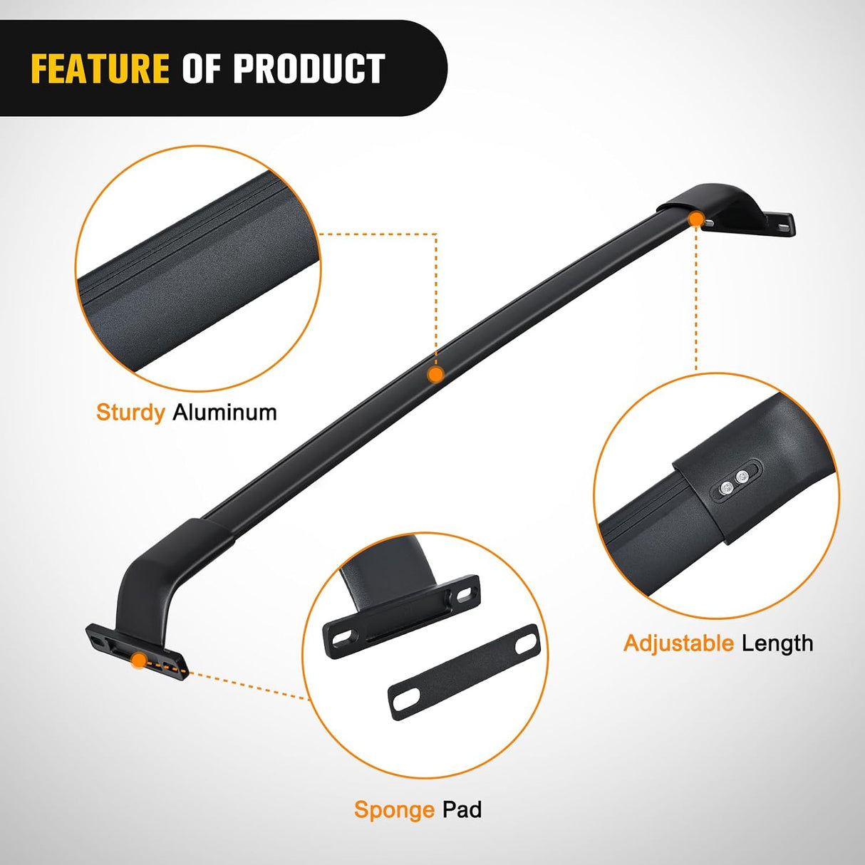 Roof Rack Cross Bars Compatible with 2023 2024 Chevrolet Chevy Trax 2RS ACTIV LT with Side Rails, Adjustable Aluminum Less Wind Noise Car Crossbars for Cargo Carrier Luggage Kayak Snowboard