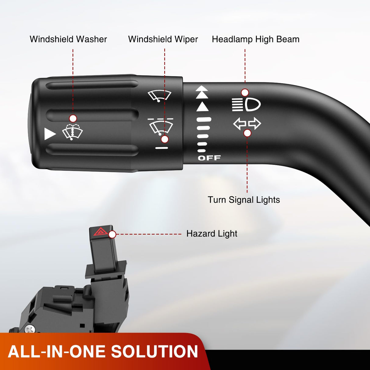 Turn Signal Switch Compatible with 2008 2009 2010 2011 Ford Focus Windshield Wiper Multifunction Combination Lever Switches