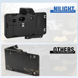 Rear License Plate Holder with Light for 2007-2018 Jeep Wrangler JK JKU Sahara Rubicon X Sport & Unlimited,Plastic License Plate Mounting Black