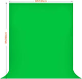 8.5x10ft Green Screen Backdrop Kit with Stand Photography Greenscreen Background Support System with 6x9ft Muslin Chromakey Backdrop and Clamp for Photo Video Studio Portrait Product Shooting