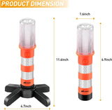 LED Roadside Emergency Car Kit,Magnetic Base, Detachable Stand, Solid Storage Case, Super bright Safety Strobe Light Road Warning Light-4 pack