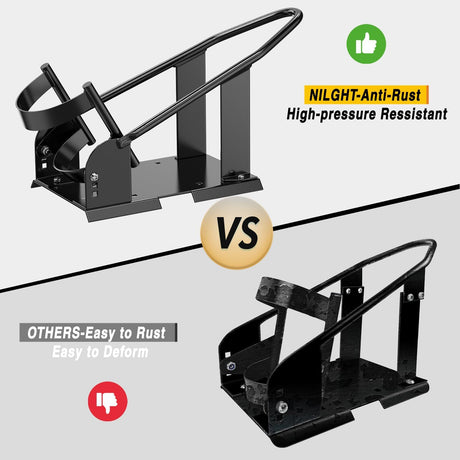 Motorcycle Wheel Chock 1800 lbs Capacity Wheel Cradle Holder Heavy-Duty Standard Steel Motorcycle Front Wheel Stand with 3 Adjustable Holes for 15 Inch-21 Inch Off-Road Motorcycles Black