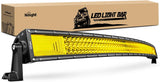 52 Inch LED Light Bar 783 LED Chips Curved Triple Row Fog Light Yellow Beam Spot Flood Combo High Power LED Driving Lights Off Road Lights for Trucks SUV UTV ATV Truck Van 4x4 Boat
