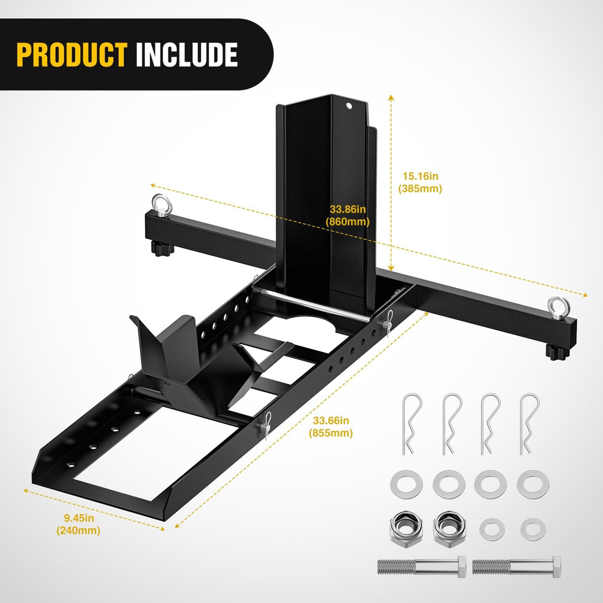 Adjustable Motorcycle Wheel Chock Stand Heavy Duty 1800lb Capacity Front Tire Stand Chocks for Trailer and Truck Fit for Most Motorcycles Tire Size 15 Inch-22 Inch Wheels
