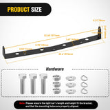 Front Lower Hidden Bumper Mounting Brackets for 22inch Single Row LED Light Bar Compatible with 2007-2013 Chevy Silverado 1500 and 2007-2010 Silverado 2500 3500 HD