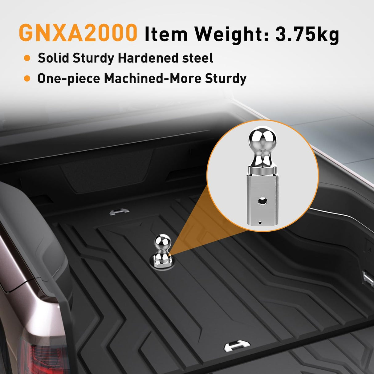 GNXA2000 Gooseneck Hitch Ball Compatible with B&W Trailer Hitches, 2-5/16 Inch Replacement Gooseneck Tow Hitch Ball 30,000lbs Load Capacity