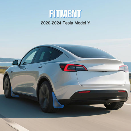 Mud Flaps for Tesla Model Y 2020 2021 2022 2023 2024 2025, No Drilling Precision Fit Exterior Accessories Heavy-Duty Splash Guards Protection, Front & Rear Set