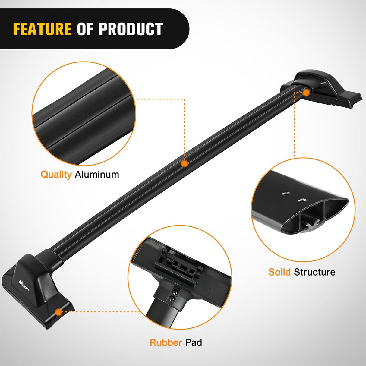 Roof Rack Cross Bars Fit for Honda CRV 2007 2008 2009 2010 2011 with Fixed Point, Adjustable Aluminum Car Crossbars with Rubber Pad for Cargo Carrier Luggage Bike Kayak Rooftop Tent Snowboard