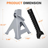 Jack Stands, 3 Ton (6,600 lbs) Capacity Heavy Duty Steel Car Lifting Stand, Adjustable Height 11.22 Inch to 16.53 Inch, 1 Pair