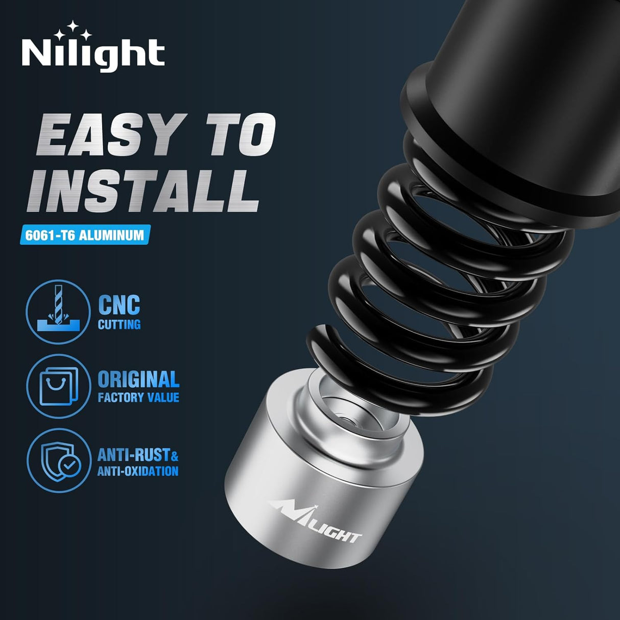 1.5inch Rear Leveling Kit for 2009-2023 Ram 1500 2018 2019 2020 2021 2022 2023/2000-2020 Tahoe Suburban Yukon 1500/2002-2013 Avalanche 1500 2WD 4WD Rear Raise Suspension Strut Spacers