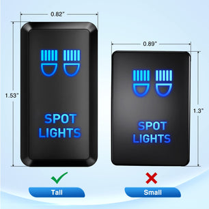 Toyota Spot Lights Push Button ON/Off Tall Switch Nilight