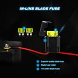 7Inch 36W Spot LED Light Bar Led Off Road Driving Lights Fog Lamps and 1PC 16AWG Wiring Harness Kit- 2 Leads